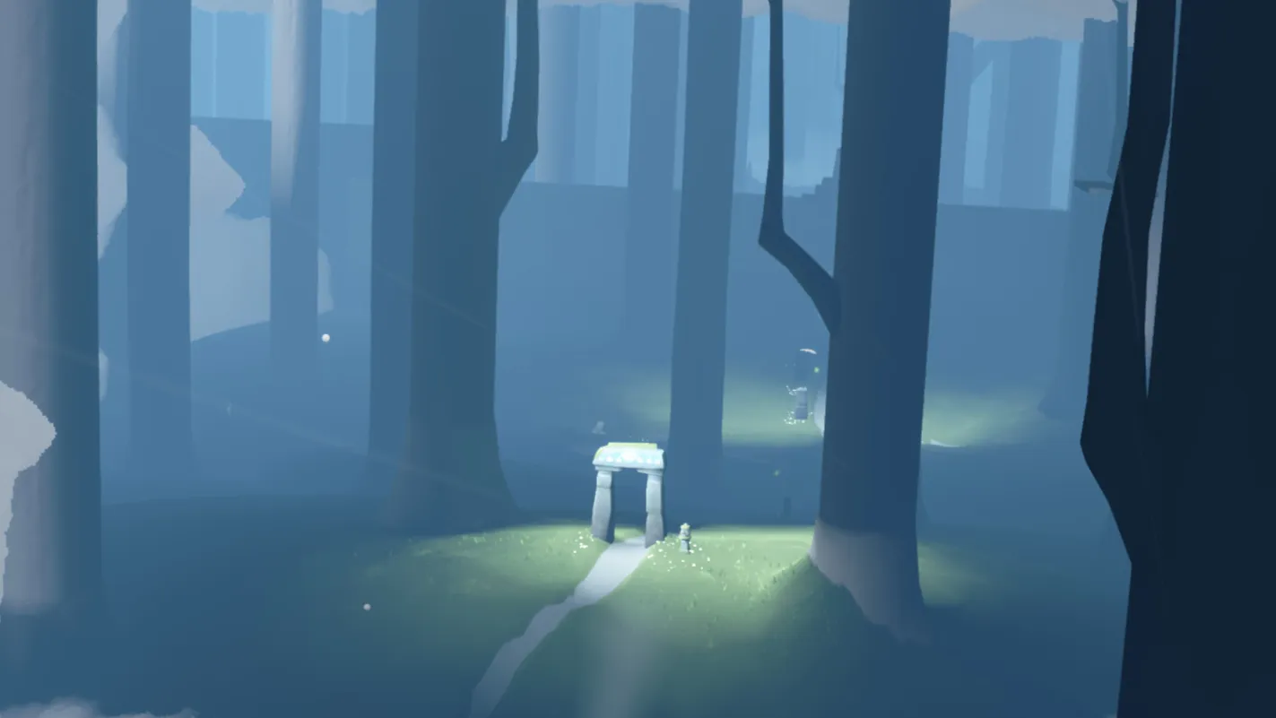 Hidden Forest Sky Children of the Light rain dark atmosphere glowing plants peaceful sadness