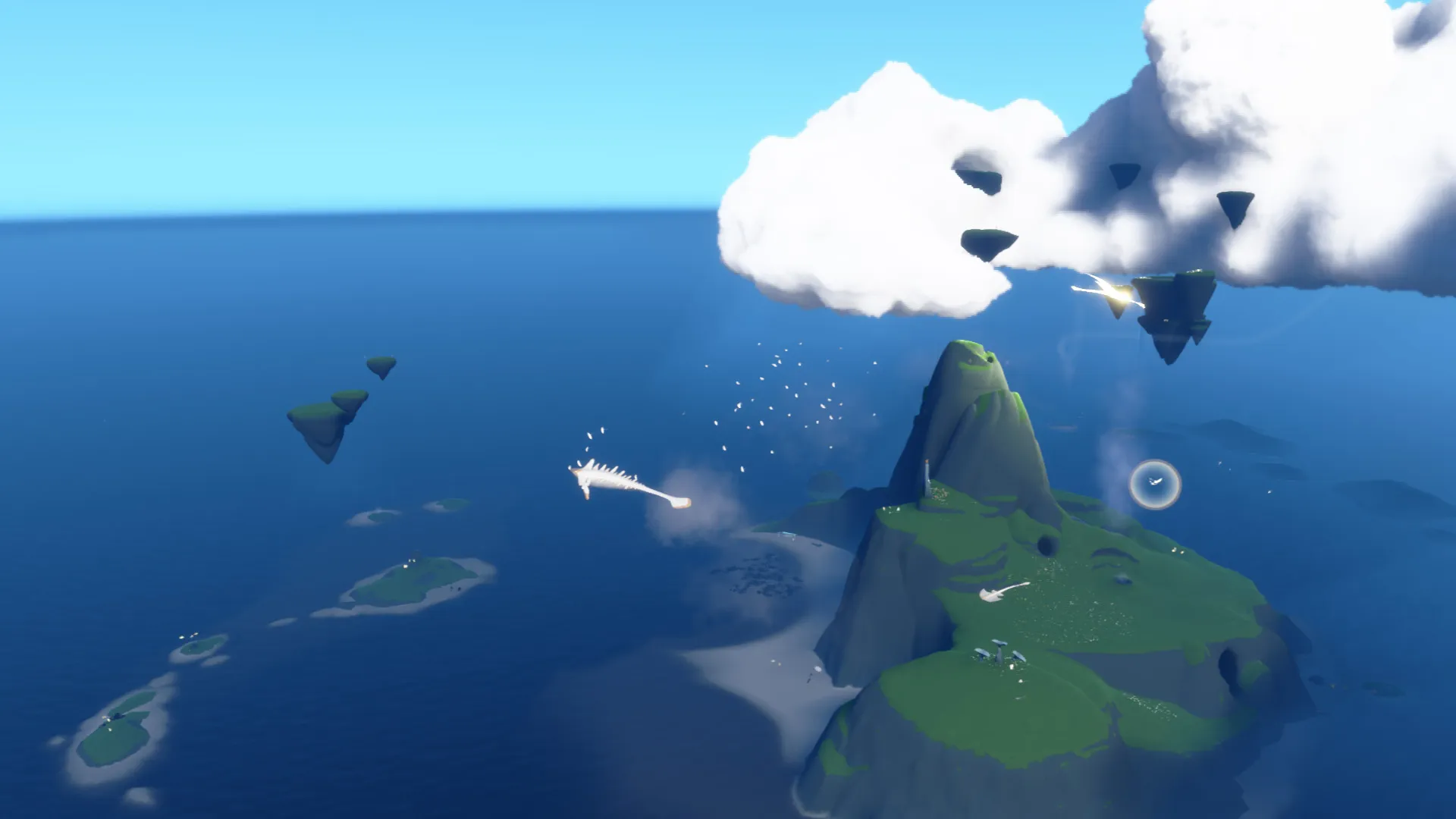 Sky Children of the Light Daylight Prairie floating islands landscape