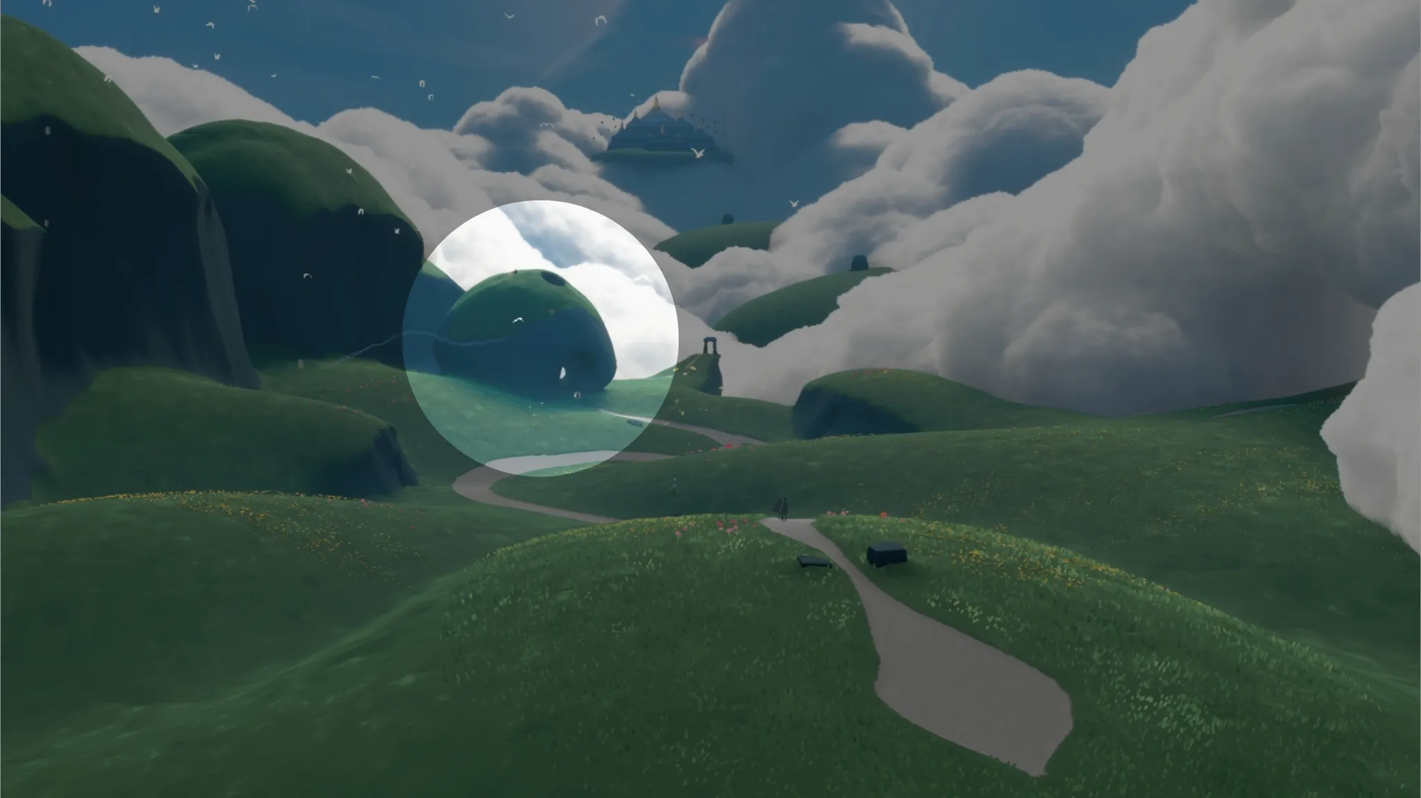 Round dome location in Butterfly Fields
