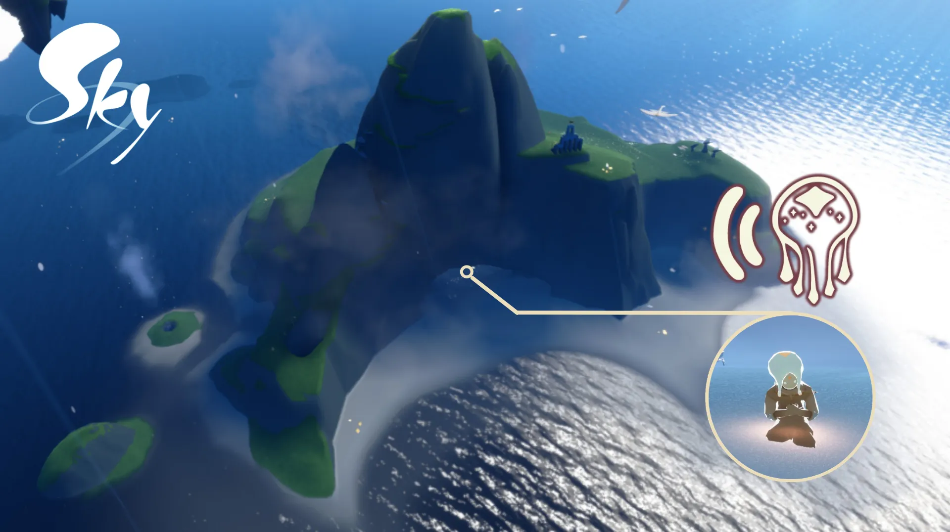 Jelly Whisperer spirit location inside jellyfish cave Sanctuary Islands